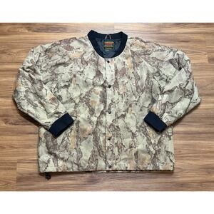 Stearns Dry Wear Mens Camo Hunting Jacket Bark Camouflage Quilted Lined Sz XL